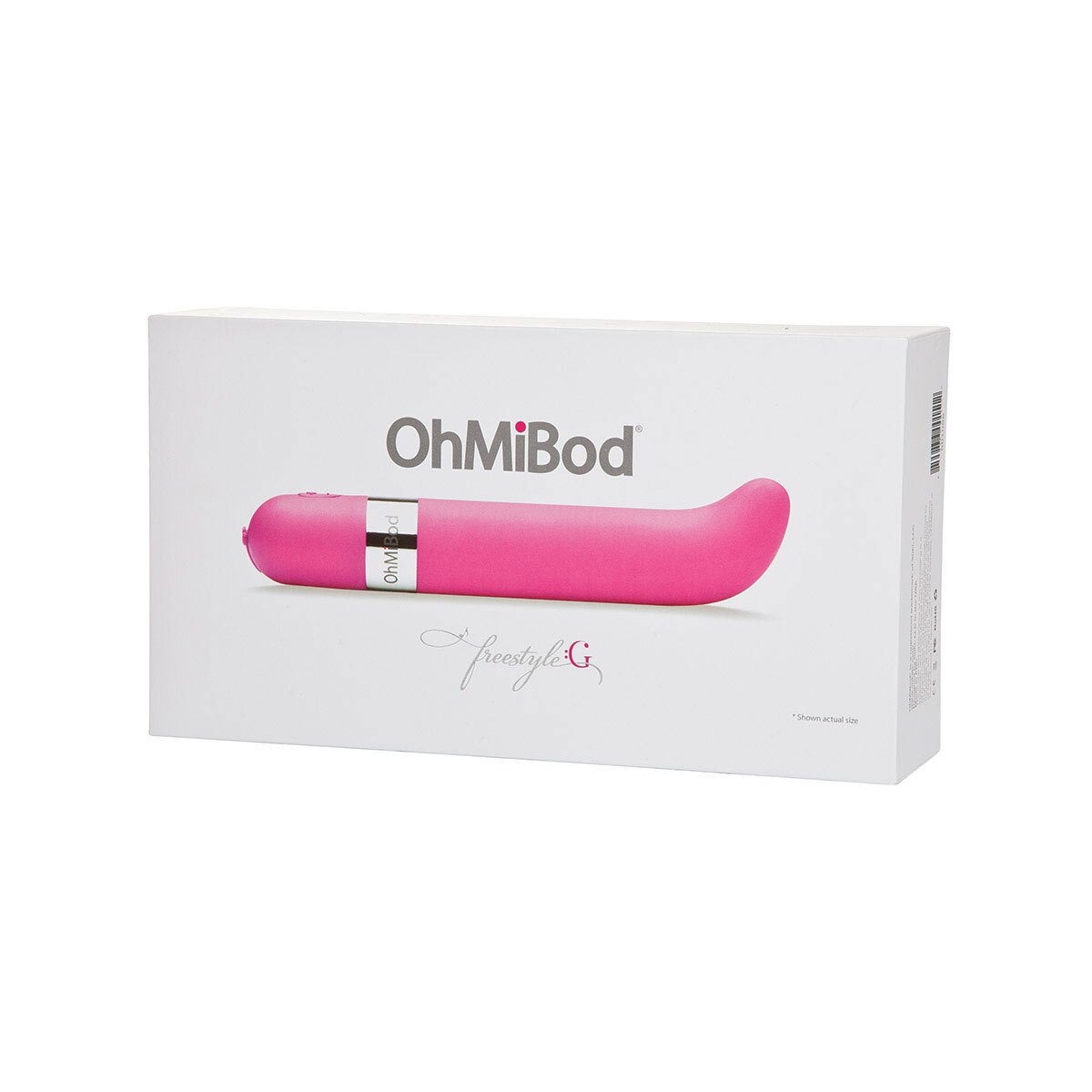Product image of the Pink OhMiBod vibrator on clean background