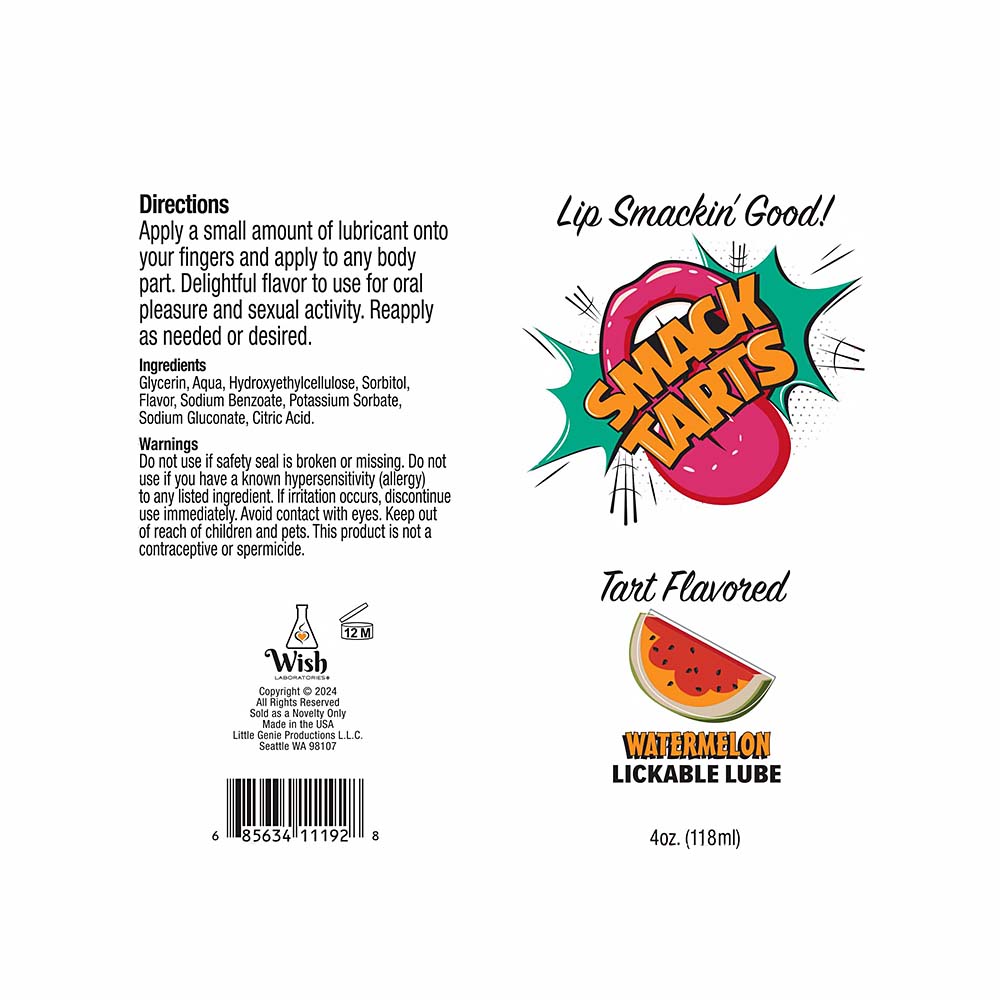 Buy  Smack Tarts Lick Sour Watermelon Lub 4oz book for her.