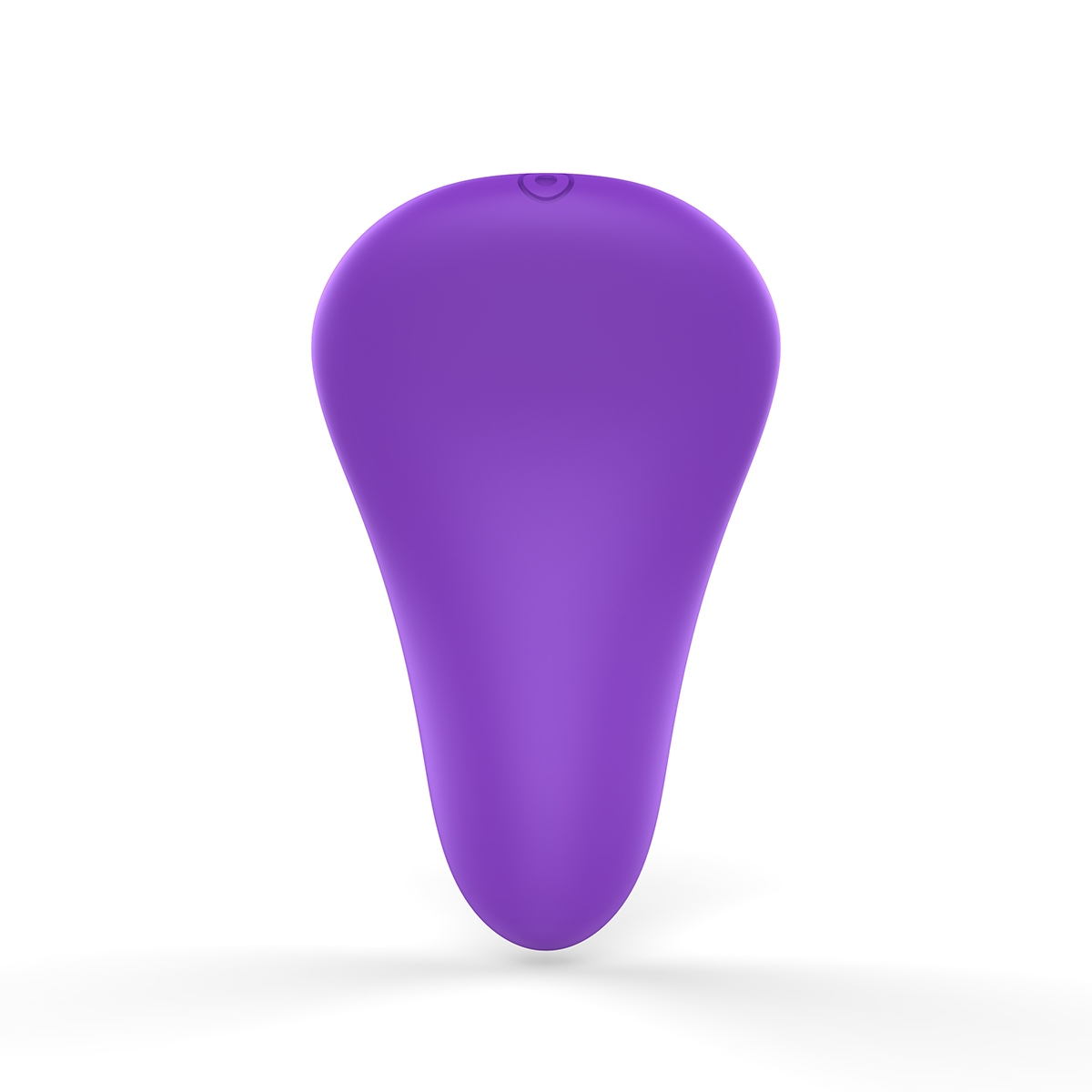 Angled view of the Purple Leaf vibrator designed for intimate use