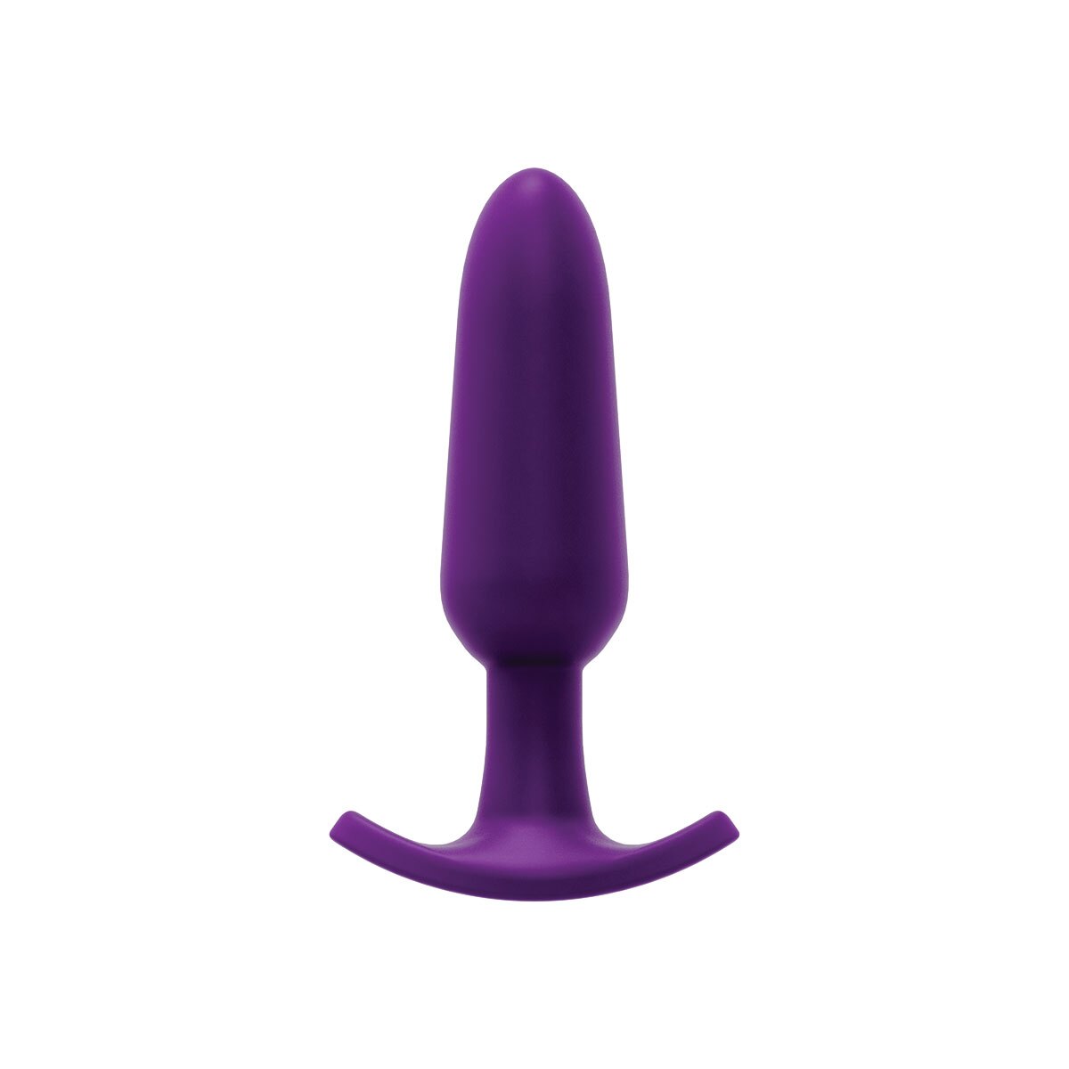 Purple VeDO vibrator Bump PLUS Anal shown in hand for scale