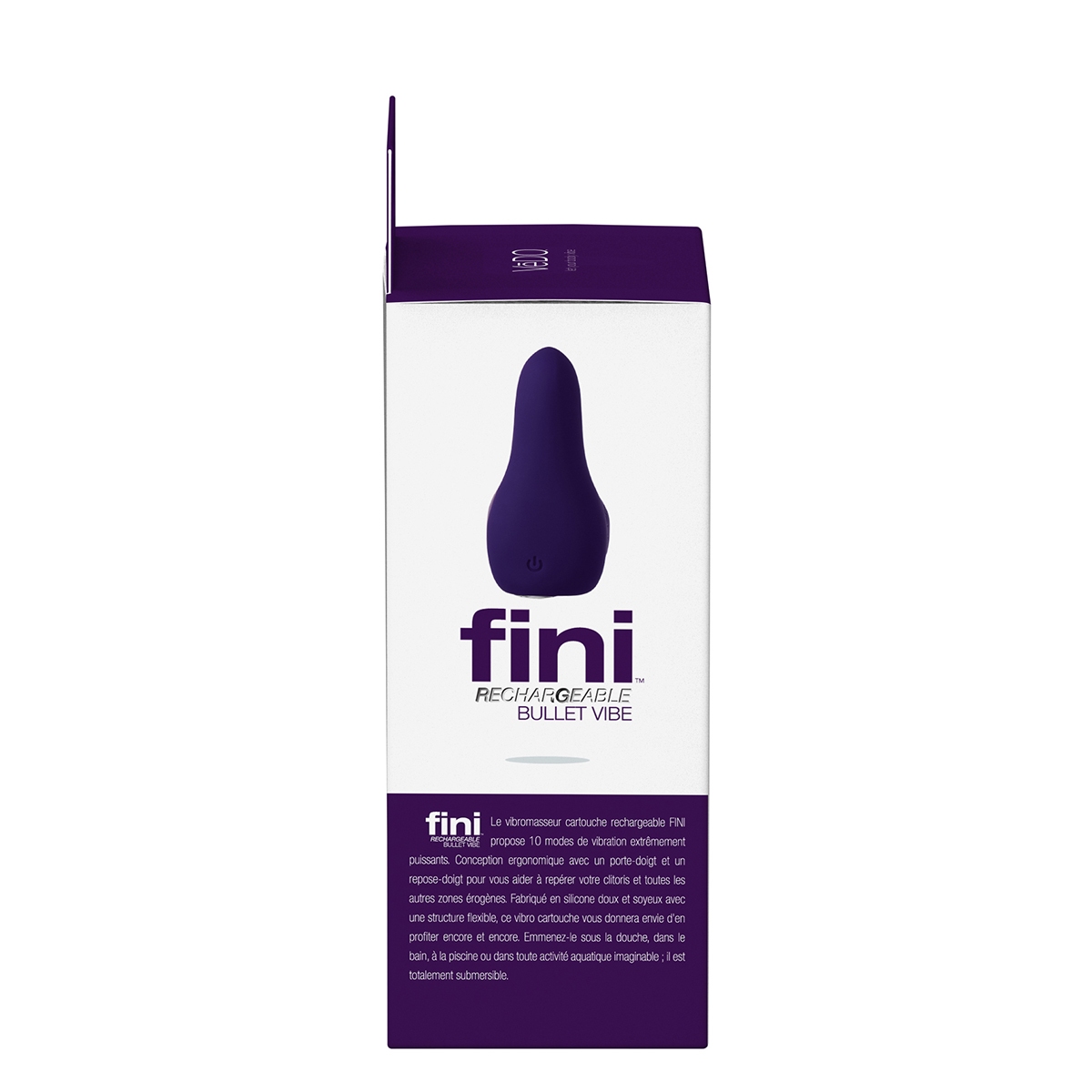 Close-up of the Purple VeDO vibrator for texture detail