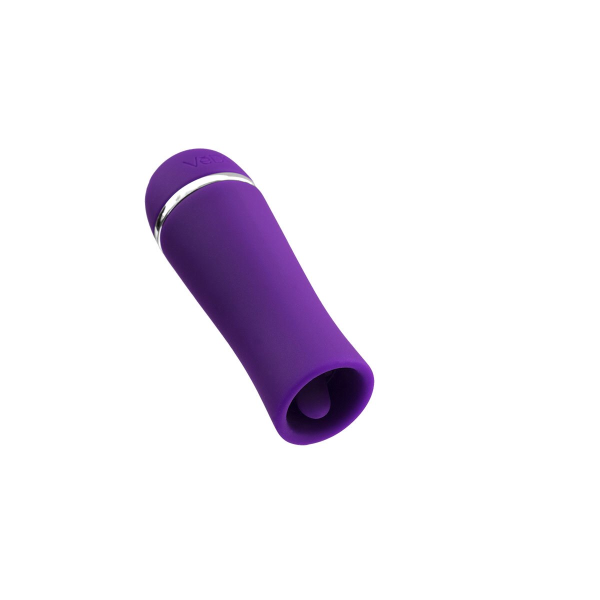 Angled view of the Purple VeDO vibrator designed for intimate use