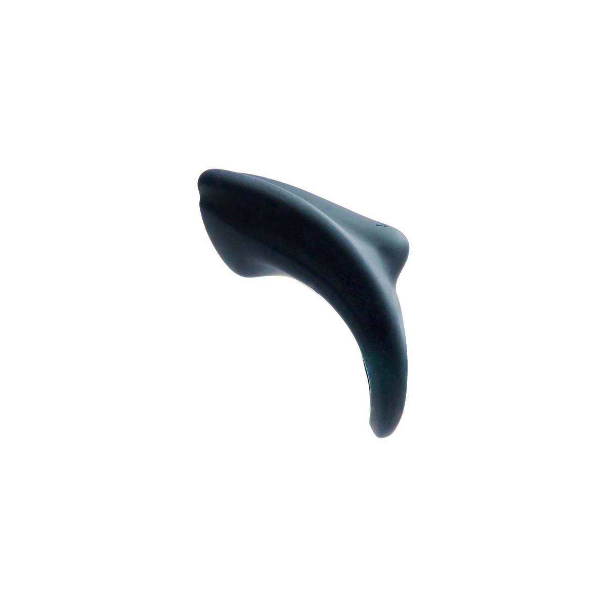 Angled view of the Black VeDO vibrator designed for intimate use