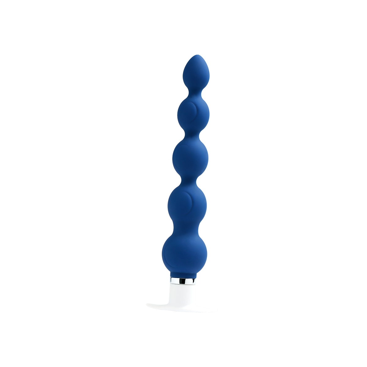 Angled view of the Blue VeDO vibrator designed for intimate use