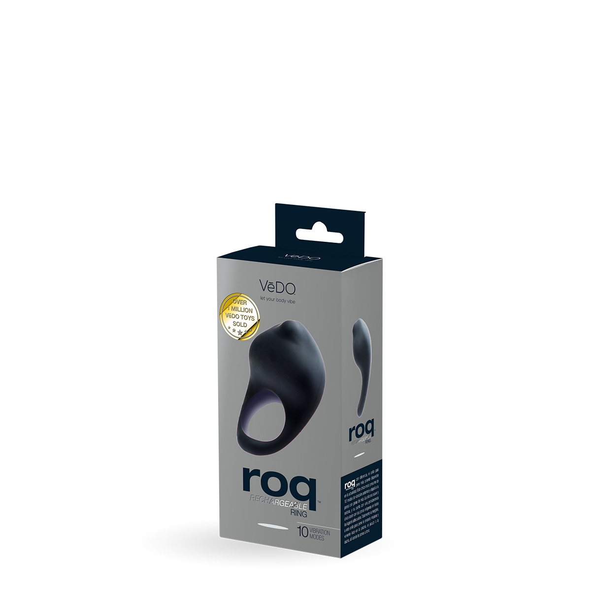 Close-up of the Black VeDO vibrator for texture detail