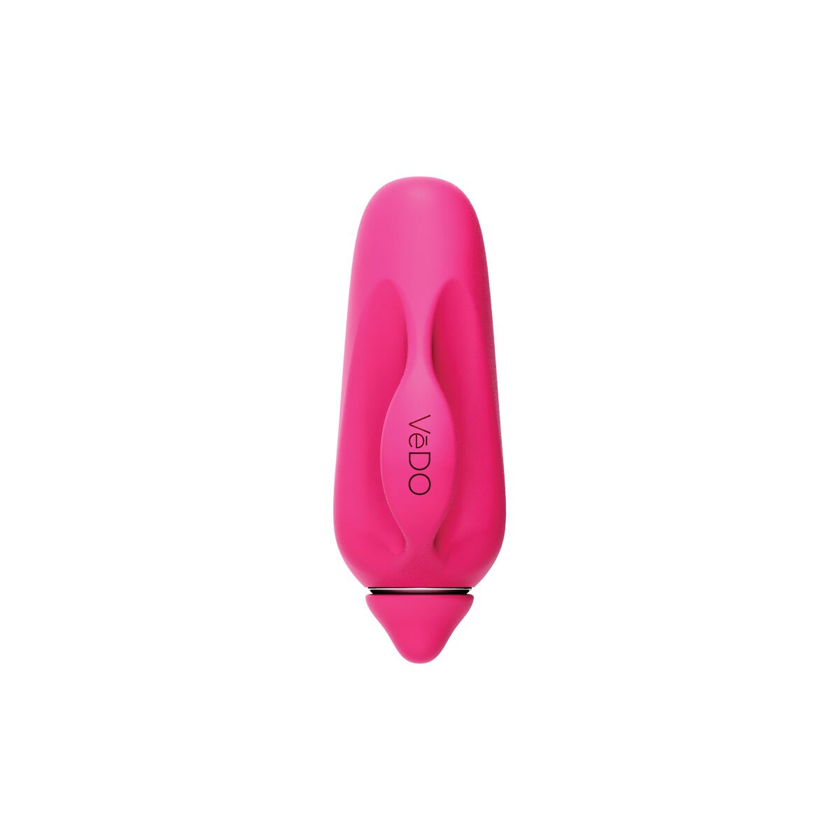Pink VeDO vibrator Vivi Finger Foxy shown in hand for scale