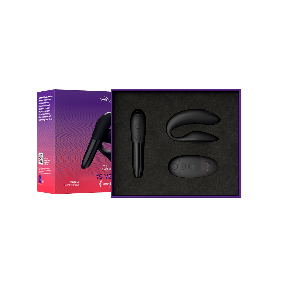 Angled view of the  We-Vibe vibrator designed for intimate use