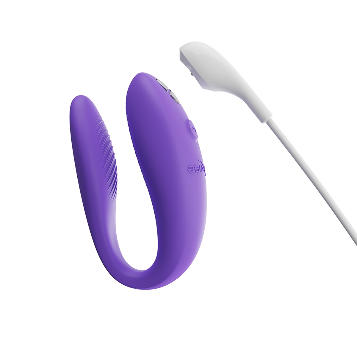 Fully assembled Purple We-Vibe vibrator with smooth exterior