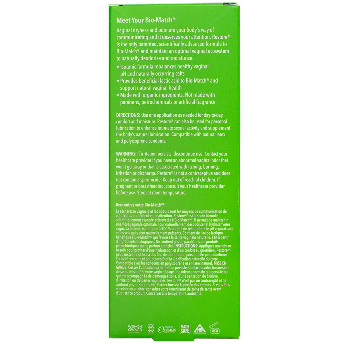 Good Clean Love Restore Moisturizing Lubricant 2oz intimate cleansers and personal cleansing care by Good Clean Love.