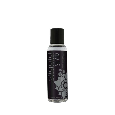 Bottle of 2 oz Vegan Lube Sliquid showing plant-powered formula