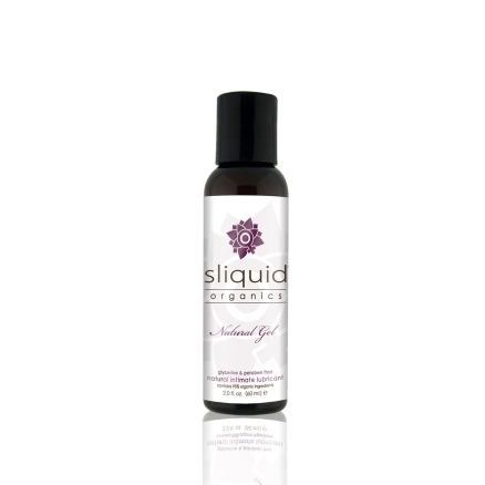 Bottle of 2 oz. Water Based Lube Sliquid showing clean, lightweight formula