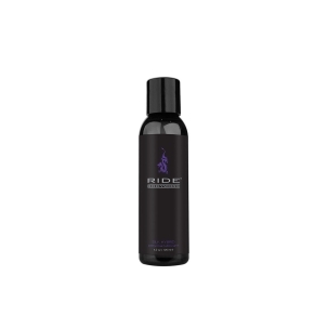 Bottle of 4.2 oz Vegan Lube Sliquid showing plant-powered formula