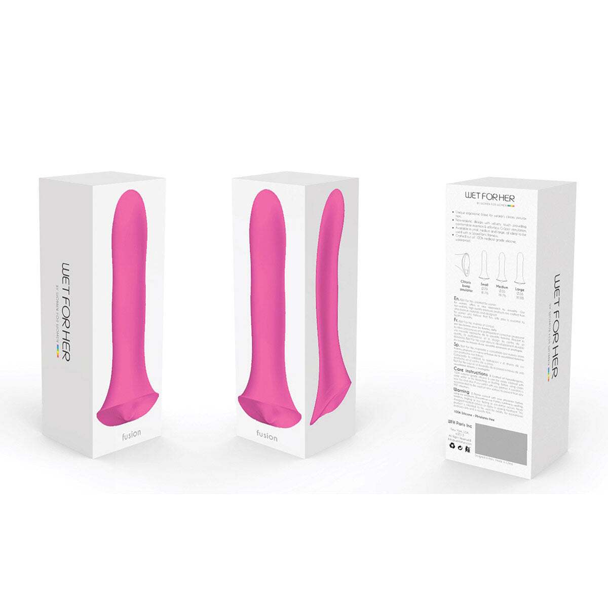 5.3 inch Dildo from Wet For Her in Light Pink designed for anal sex with Her or Him