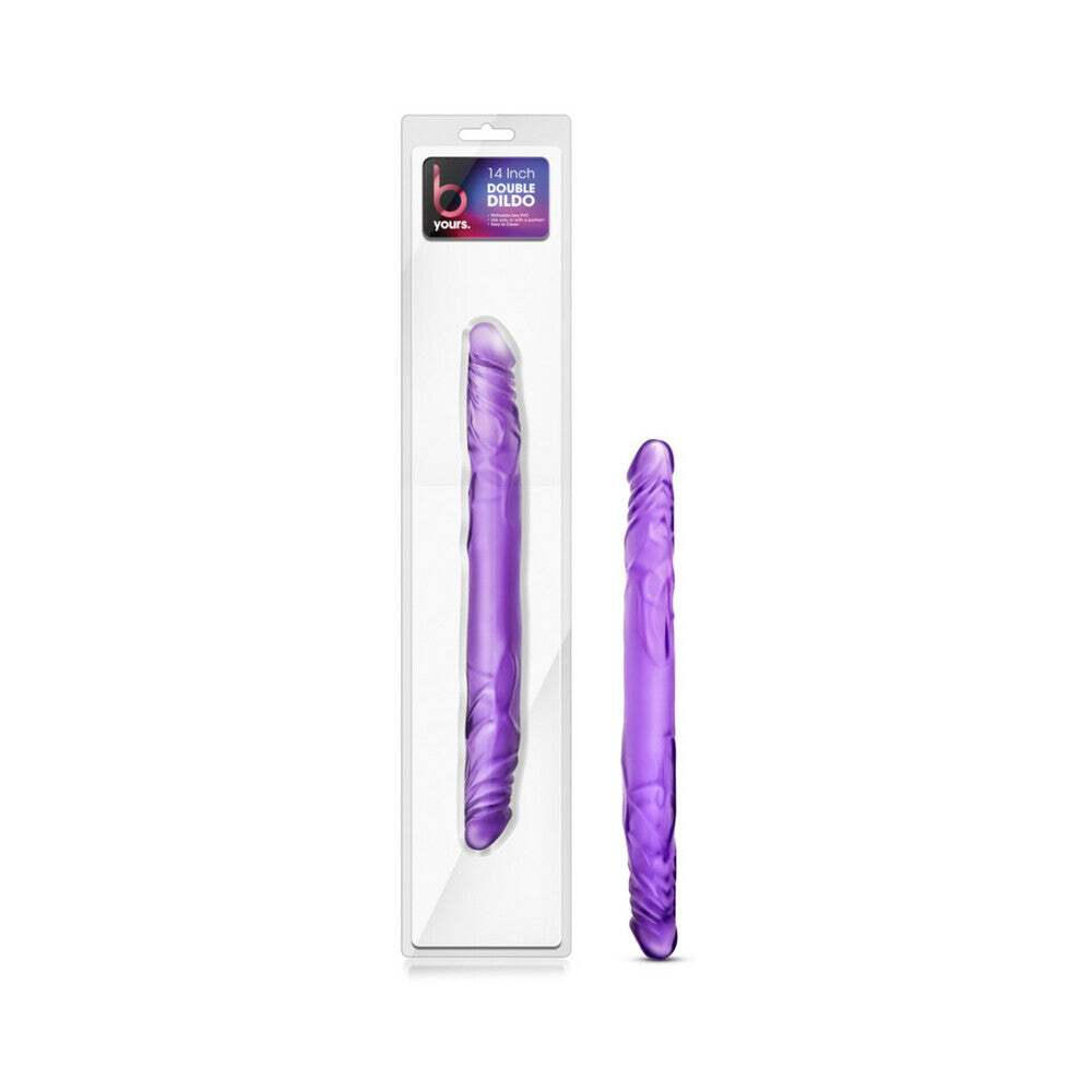 14 inch Dildo by Blush in Purple shown for use by Her or Him