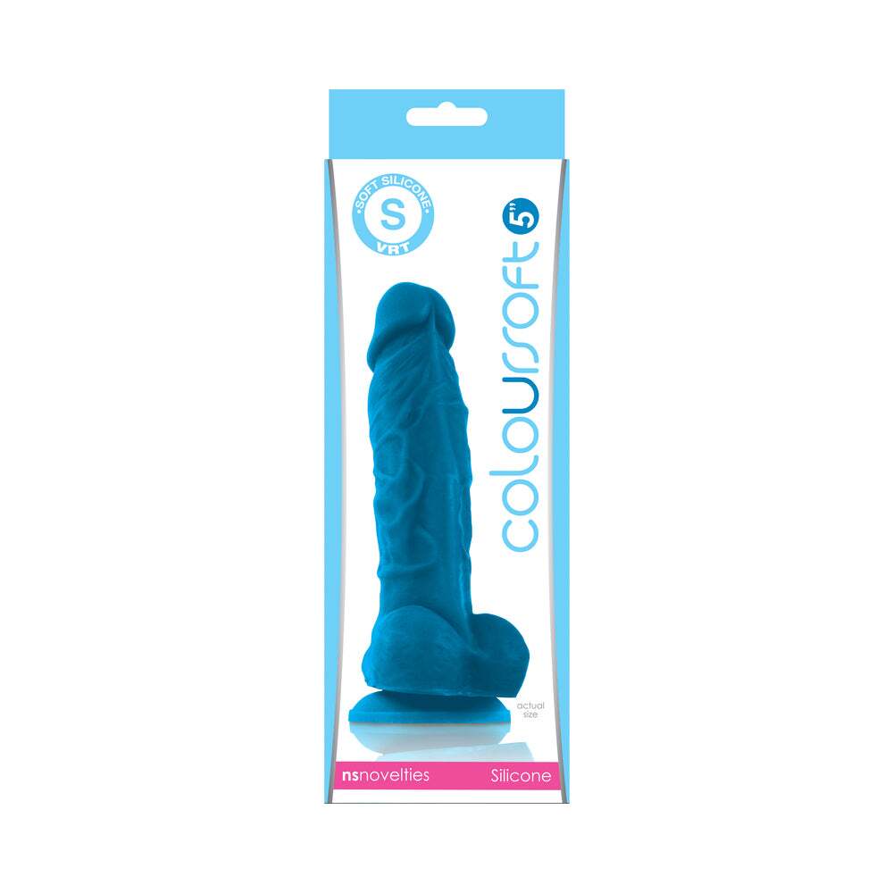 5 inch Dildo by NS Novelties in Blue shown for use by Her or Him