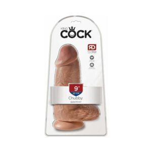 9 inch Dildo Pipedream Tan Light Brown Mocha King Cock Chubby Cock With Balls Realistic Suction Cup
