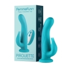 8 inch Dildo by FemmeFunn in Teal Turquoise Aqua shown for use by Her or Him