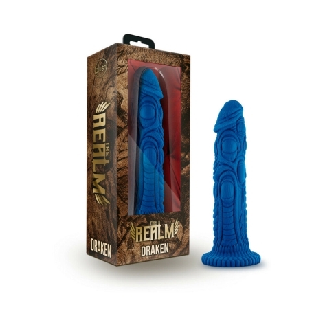 7.5 inch Dildo by Blush in Blue shown for use by Her or Him