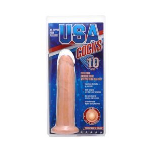 10 inch Dildo XR Brands Vanilla Ivory Beige USA Cocks Ameriskin Dual Density Light