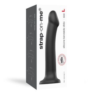 Dildo Lovely Planet Black Strap On Me Bendable Dual Density Silicone L