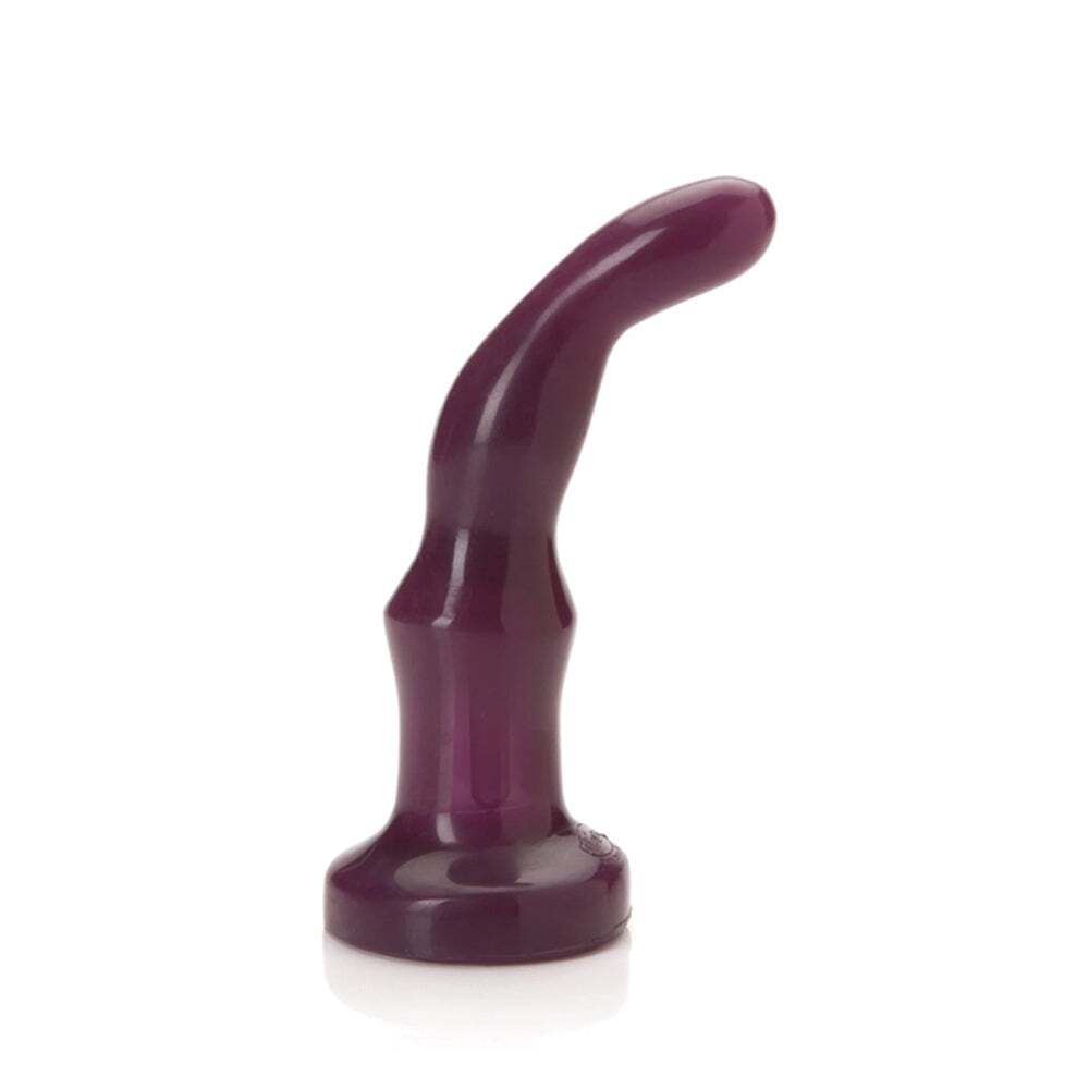 Dildo by Tantus in Wine Red Burgundy shown for use by Her or Him