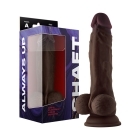 8.5 inch Dildo by Shaft in Dark Brown shown for use by Her or Him