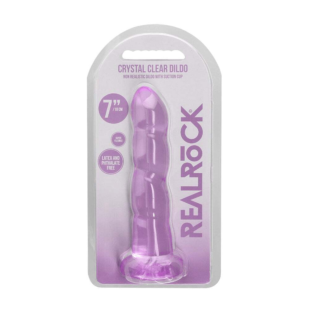 7 inch Dildo by Shots in Purple shown for use by Her or Him