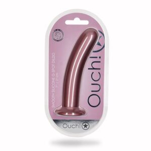 7 inch Dildo Shots Rose Gold Ouch! Smooth Silicone G Spot