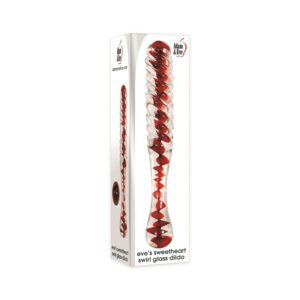 Dildo Adam & Eve Red Eve''s Sweetheart Swirl Glass