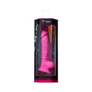 7 inch Dildo Doc Johnson Hot Pink Magenta Fuchsia SILEX D The Original Model 1 Glow in the Dark