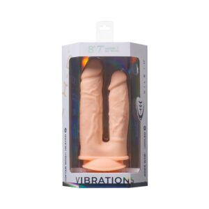 7 inch Dildo Doc Johnson Vanilla Ivory Beige SILEX D The Original Double Penetration & Vibrating with Remote Vanilla