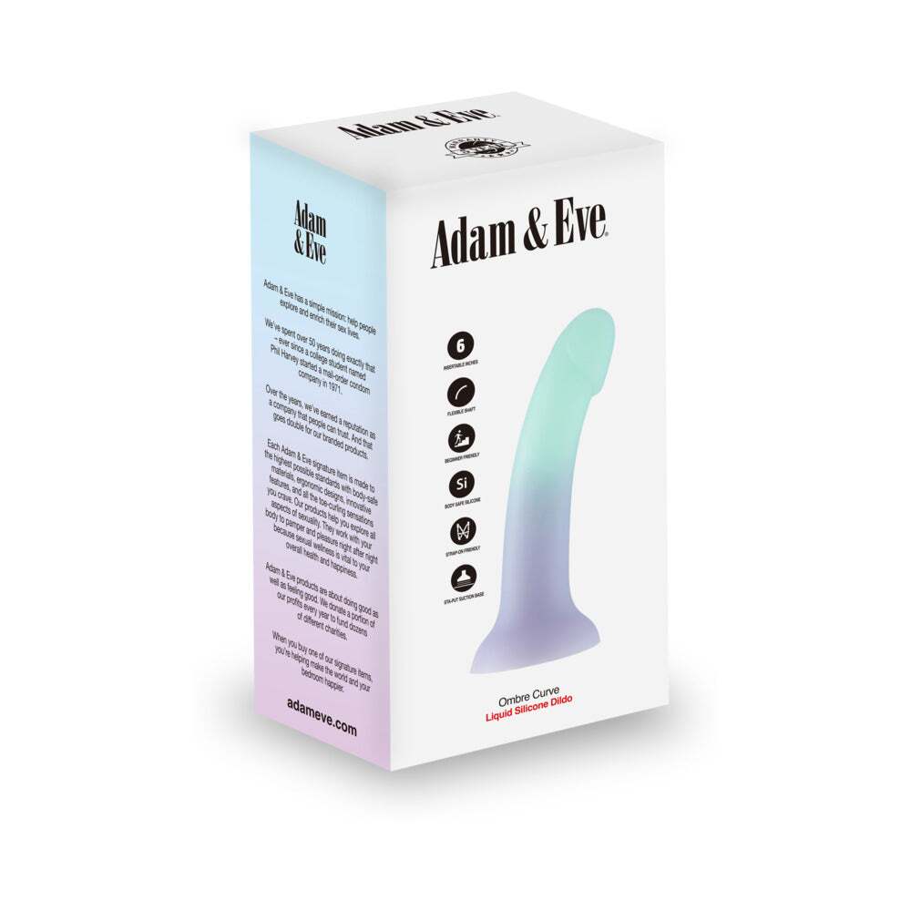 Dildo by Adam & Eve in Multi-Color shown for use by Her or Him