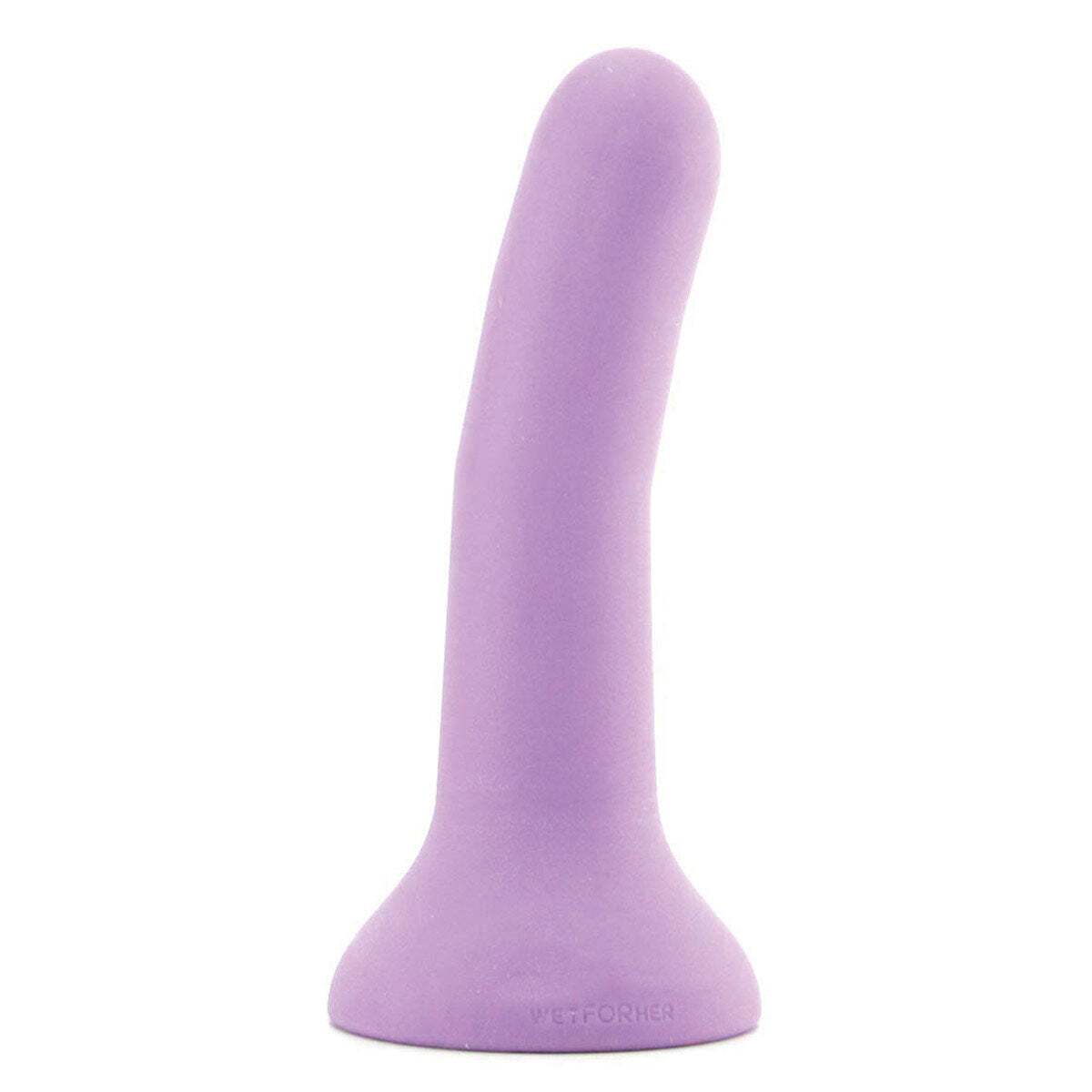5.5 inch Dildo by Wet For Her in Purple shown for use by Her or Him