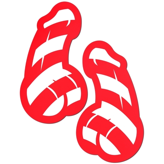 Feel sexy wearing sexy nipple covers  Candy Cane Penises! Wearing Candy Cane Penises nipples covers by Pastease can be fun and sexy!