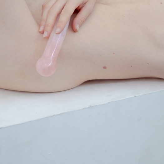 Buy Chakrubs Heart Curve Rose Quartz Wand kegel exercise device for pelvic floor muscle strengthening.