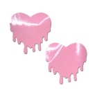 Feel sexy wearing sexy nipple covers  Faux Latex Baby Pink Melty Heart! Wearing Faux Latex Baby Pink Melty Heart nipples covers by Pastease can be fun and sexy!