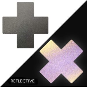 Sexy Nipple Covers  Plus X Reflect GunMetGrey Cross