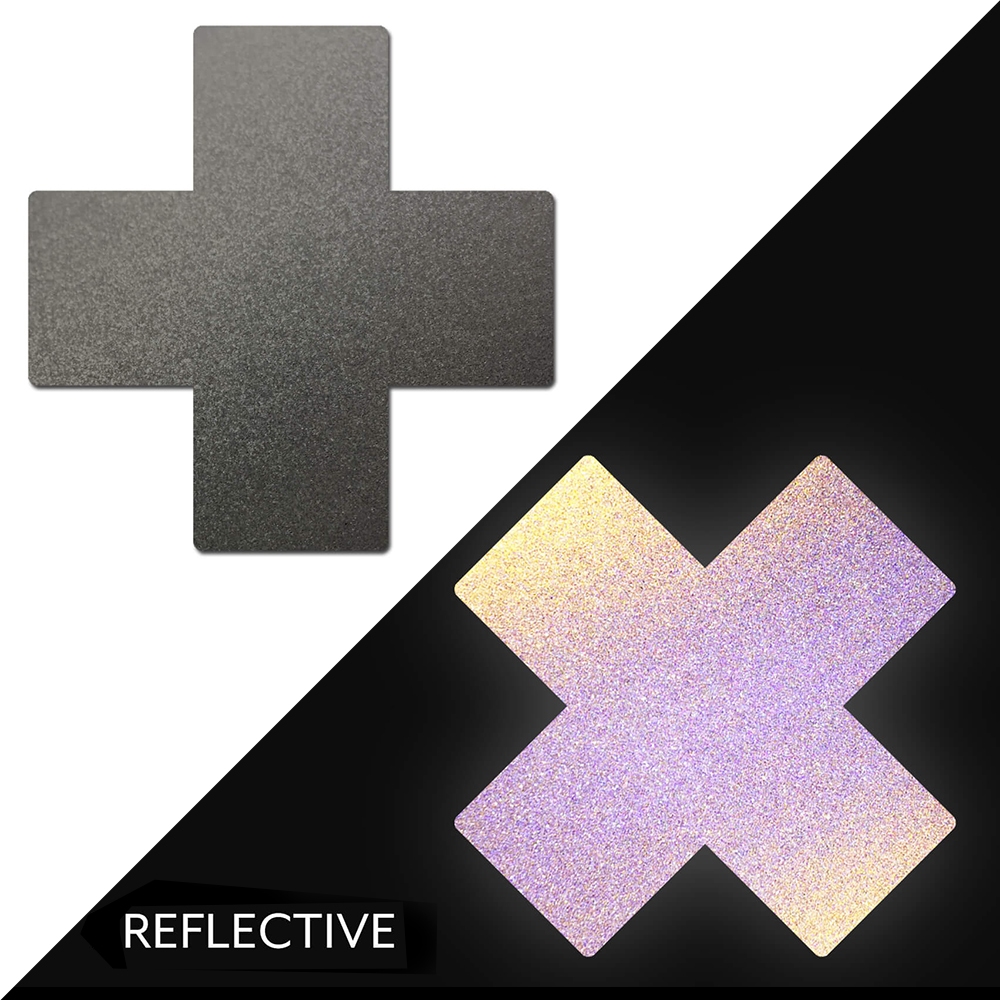 Feel sexy wearing sexy nipple covers  Plus X Reflect GunMetGrey Cross! Wearing Plus X Reflect GunMetGrey Cross nipples covers by Pastease can be fun and sexy!