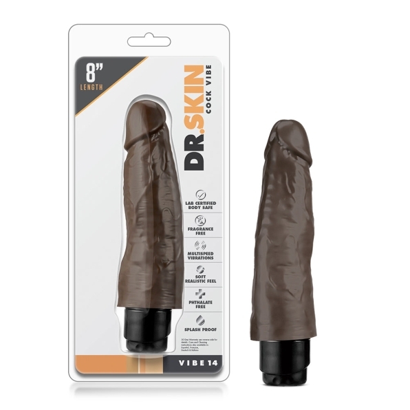 8 inch Dildo by Blush in Dark Brown shown for use by Her or Him