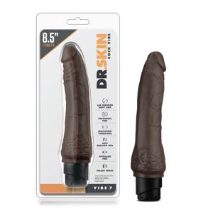 8.5 inch Dildo Blush Brown Chocolate Cocoa Dr Skin Cock Vibe 7 Realistic Vibrating