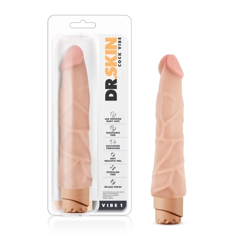 9 inch Dildo by Blush in Vanilla Ivory Beige shown for use by Her or Him