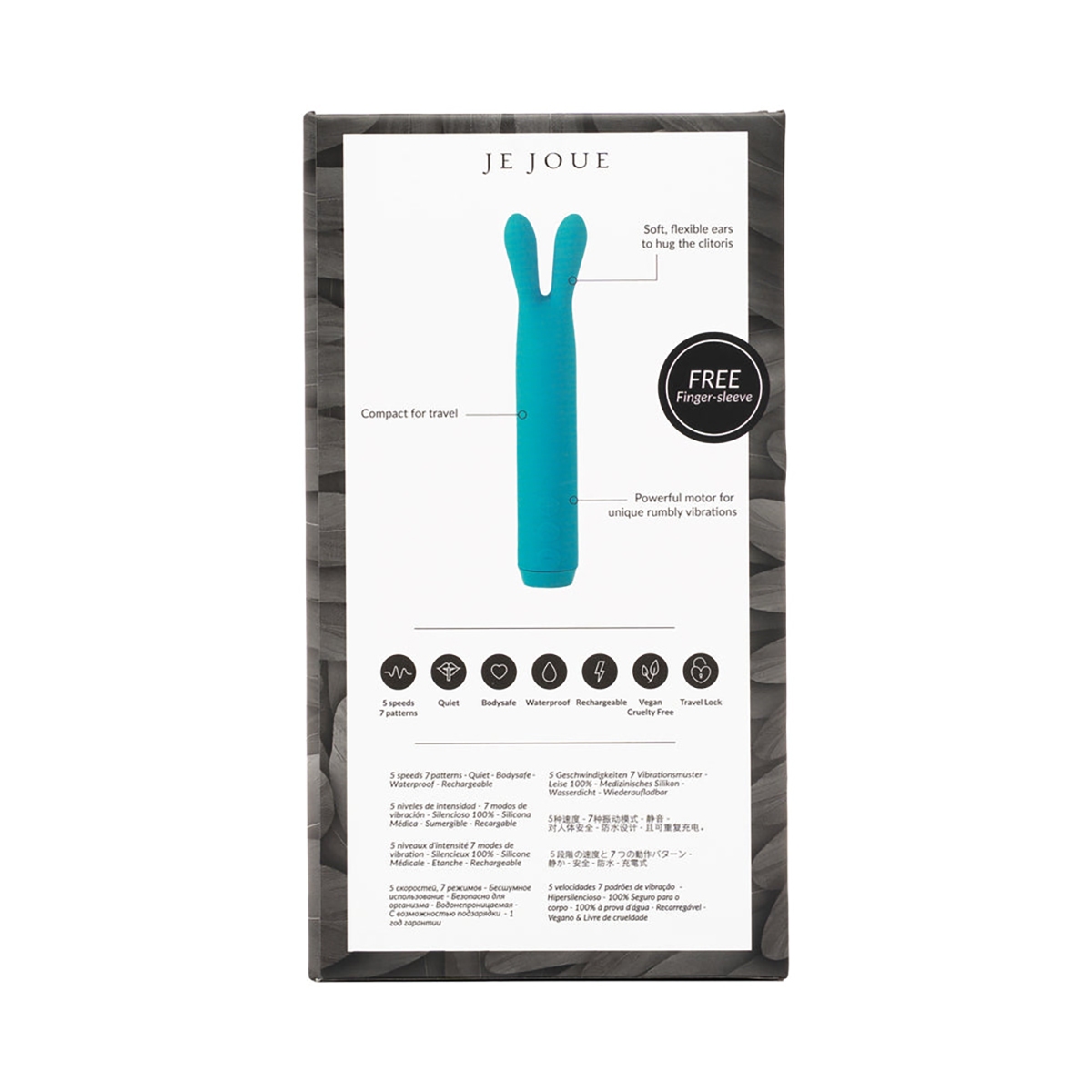 Close-up of the Teal Je Joue vibrator for texture detail