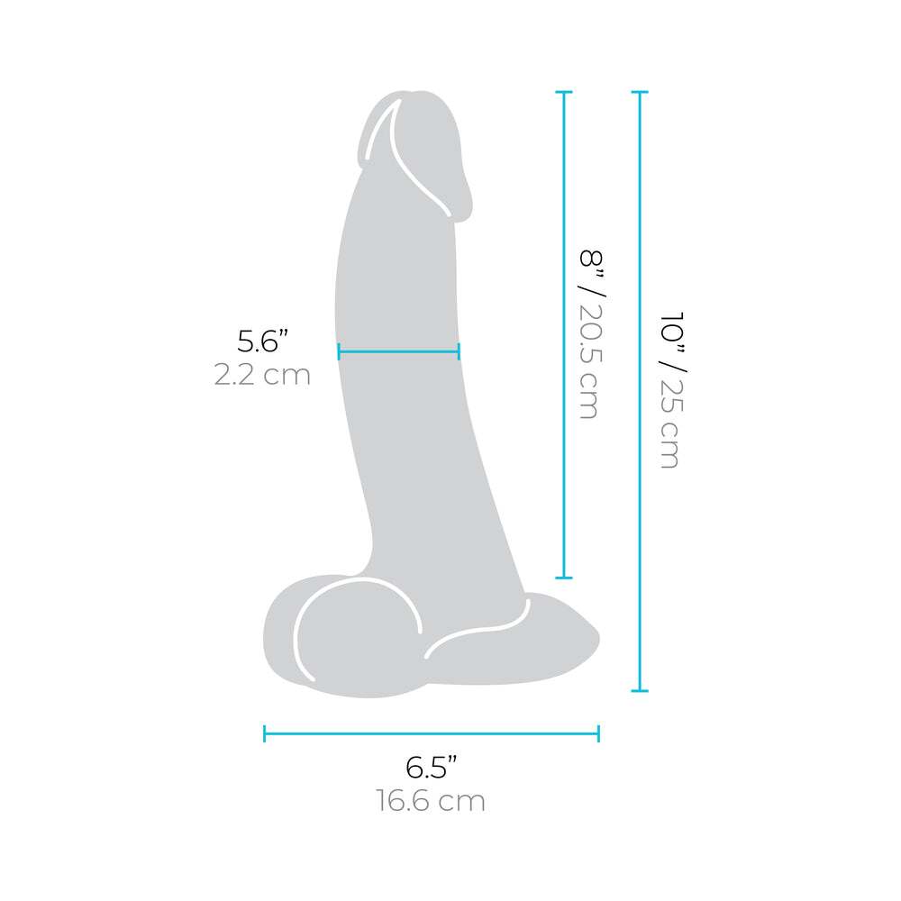 10 inch Dildo from b-Vibe in Tan Light Brown Mocha pictured for anal pleasure for Her or Him