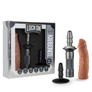 Dildo Blush Tan Light Brown Mocha Lock On Karbonite With Handle Mocha