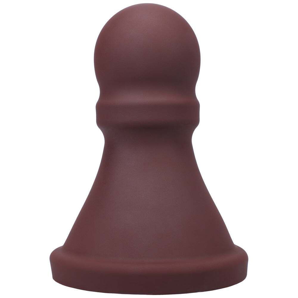 Dildo by Tantus in Wine Red Burgundy shown for use by Her or Him