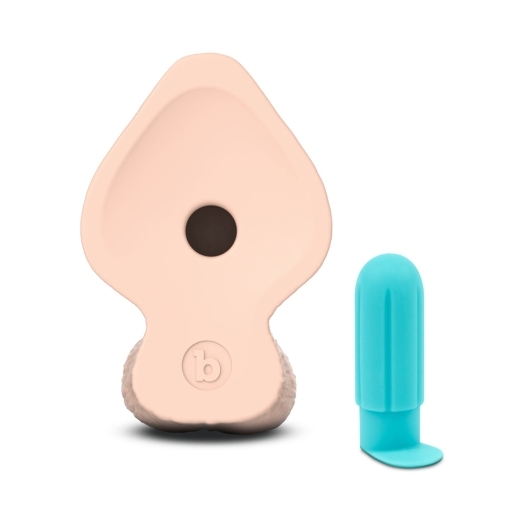 Dildo by b-Vibe in  shown for pegging Her or Him