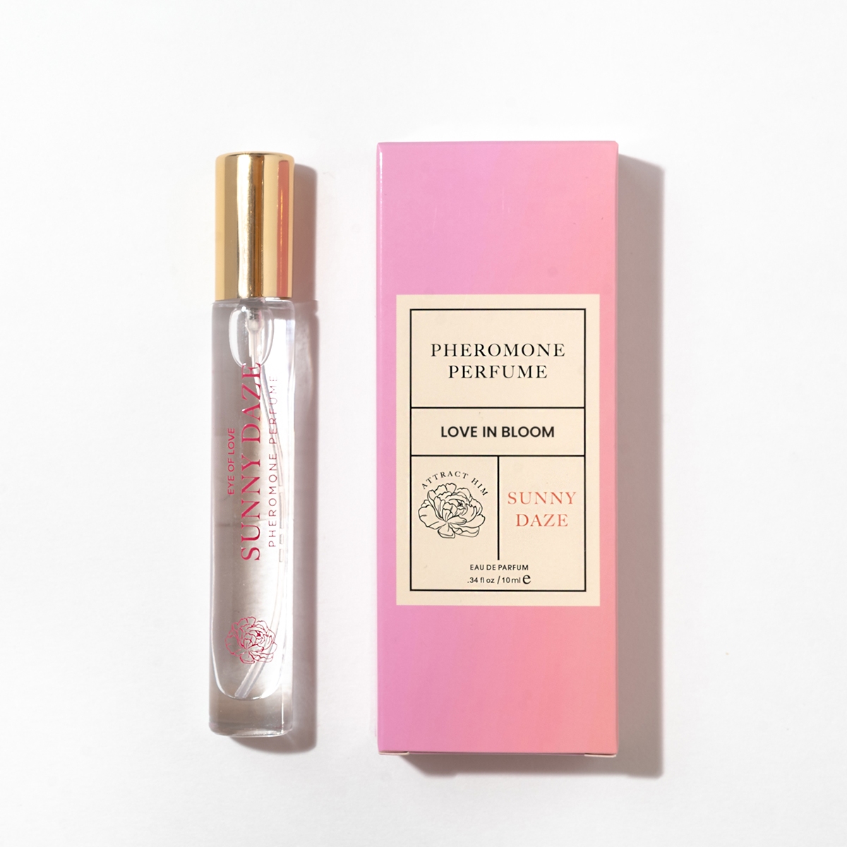 Bottle of  Vegan Lube Eye of Love showing plant-powered formula