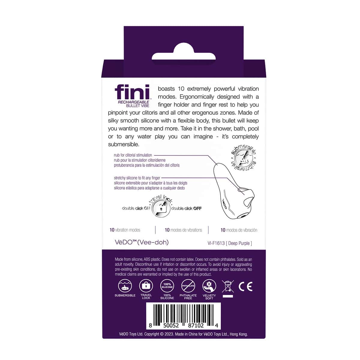 Buy a VeDO Fini Bullet Vibe  Purple vibrator.