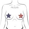 Wearing Pastease Stars Patriot Glitter nipples covers by Pastease can be fun and sexy!