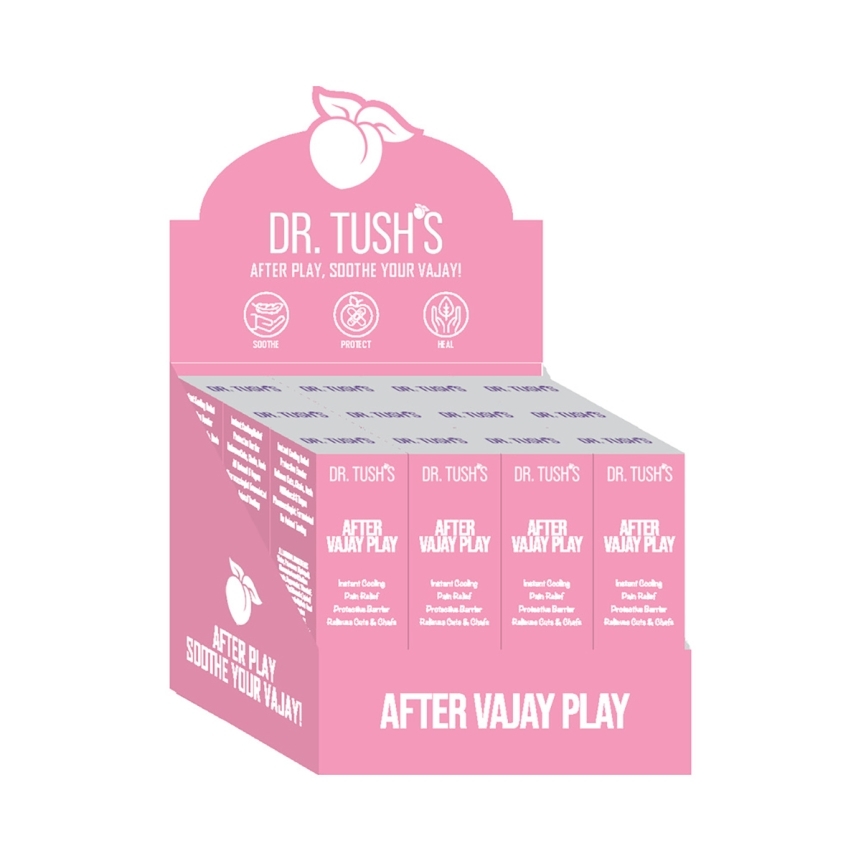 Dr. Tush's after vajay play 12pk display intimate cleansers and personal cleansing care by dr tush.